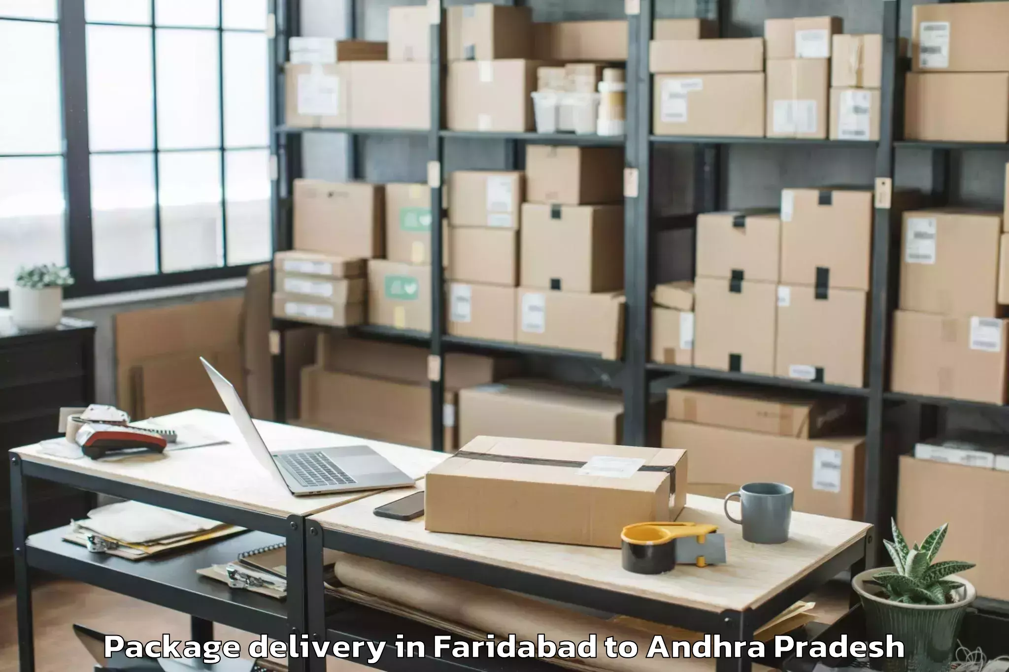 Book Faridabad to Peddaraveedu Package Delivery Online